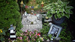 Archivbild: Das Grab von Rio Reiser, aufgenommen am 08.08.2016 in Berlin. (Quelle: dpa/Britta Pedersen)