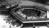 Blick auf den Rohbau des neuen Terminalgebäudes am Flughafen Berlin-Tegel, in dem am 21.09.1972 Richtfest gefeiert wurde (Quelle: dpa/Chris Hoffmann)