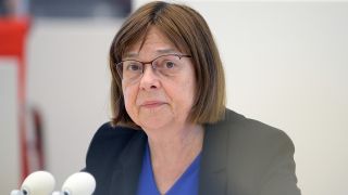 Ursula Nonnemacher (Bündnis 90/Die Grünen), Ministerin für Soziales, Gesundheit, Integration und Verbraucherschutz, spricht während der Landtagssitzung. (Quelle:dpa/Soeren Stache)