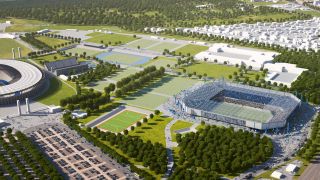 Olympiapark mit geplantem Stadionneubau für Hertha BSC (Quelle: picture-alliance/Hertha BSC).