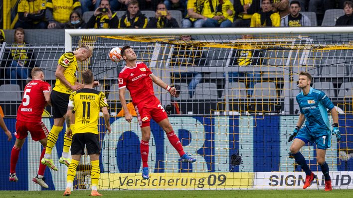 Dortmunds Erling Haaland beim 2:0 gegen Union Berlin (imago images/Moritz Mueller)