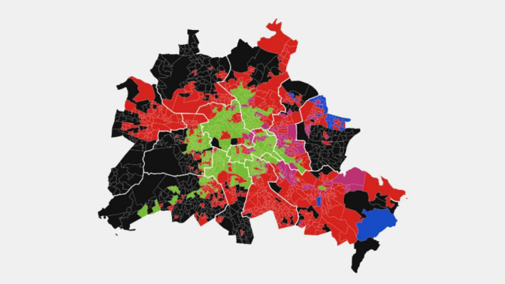 Abgeordnetenhauswahl Berlin. Zweitstimmen – Stärkste Kraft 2021. (Quelle: tagesschau)