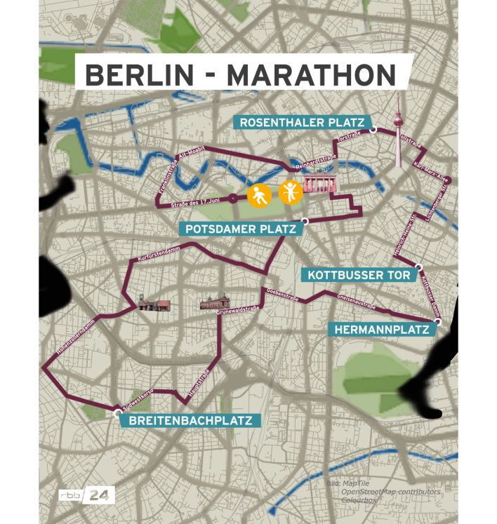 Streckenverlauf Berlin Marathon