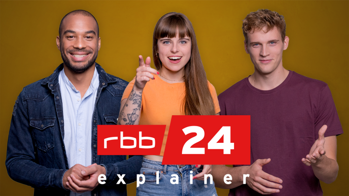 Die rbb24 explainer-Hosts Felix Edeha, Margarethe Neubauer und Nils Hagemann (Quelle: rbb/Gundula Krause)