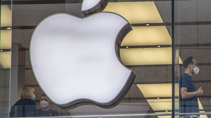 Apple-Store mit Logo (Quelle: dpa/Fritsch)