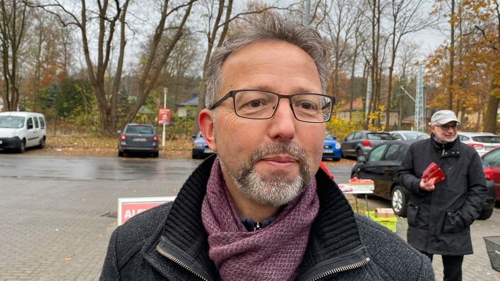 Alexander Tönnies von der SPD - Landratswahl Oberhavel. (Quelle: rbb/K. Zummack)