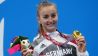 Die Berliner Schwimmerin Elena Krawzow jubelt über ihre Goldmedaille über 100 Meter Brust bei den Paralympischen Spielen in Tokio, August 2021 (Quelle: dpa / Marcus Brandt).