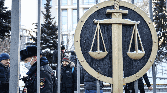 Eingang des Obersten Gerichts in Moskau (Bild: imago/ITAR-TASS)