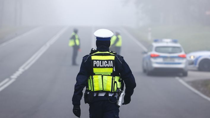 Polnische Polizei. (Quelle: dpa/Abdulhamid Hosbas)