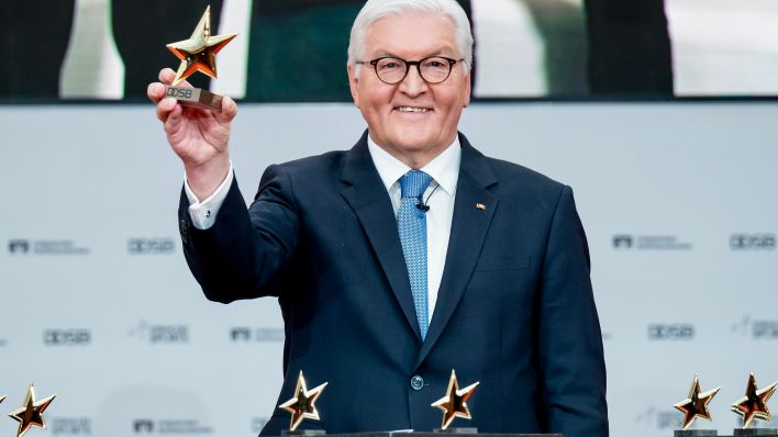 Bundespräsident Frank-Walter Steinmeier bei der Preisverliehung "Sterne des Sports" in Berlin(Bild: dpa/Bernd von Jutrczenka)