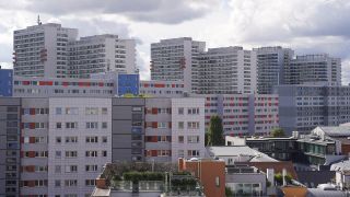 Blick vom Auswärtigen Amt auf die Hochhäuser in der Leipziger Straße in Berlin-Mitte. (Quelle: dpa/Jörg Carstensen)
