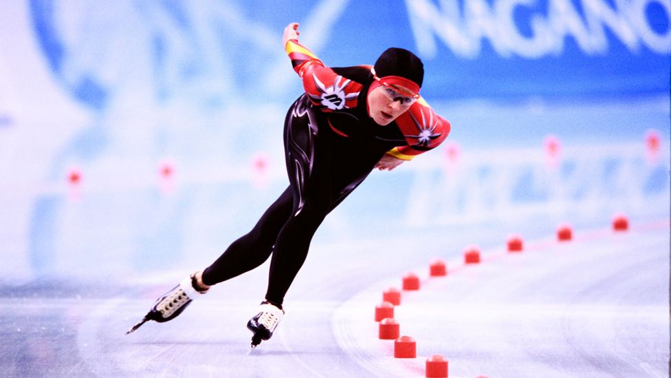 Claudia Pechstein bei den Olympischen Winterspielen 1998 in Nagano (imago images/Laci Perenyi)