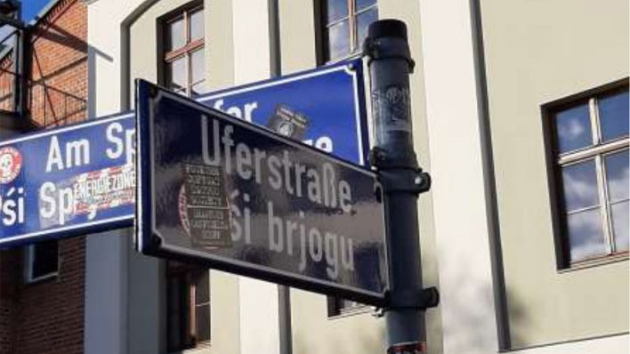 Uferstraße - Straßenschild. (Quelle: Kerstin Leonhardt)