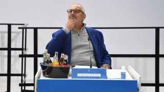 Hertha-Präsident Werner Gegenbauer bei der Mitgliederversammlung 2020 (imago images/Matthias Koch)