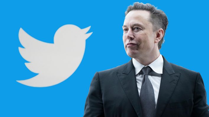 Fotomontage: Milliardaer Elon Musk kauft den erfolgreichen Kurznachrichtendienst Twitter. (Quelle: dpa/Jens Krick)