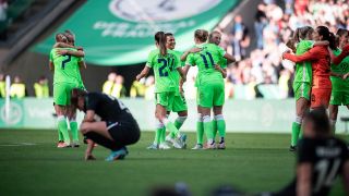 Turbine Potsdam unterliegt im DFB-Pokalfinale dem VfL Wolfsburg mit 0:4. (Foto: picture alliance/dpa)