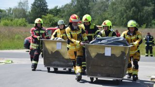 Feuerwehreinsatz nach einem Unfall in einem Düngemittelwerk nahe Perleberg. (Quelle: Kreisfeuerwehrverband Prignitz/Mundt)