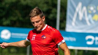 Spieler Jonas Krawcik vom sorbischen Team Serbske mustwo bei der Europeada 2022. (Quelle: Europeada)
