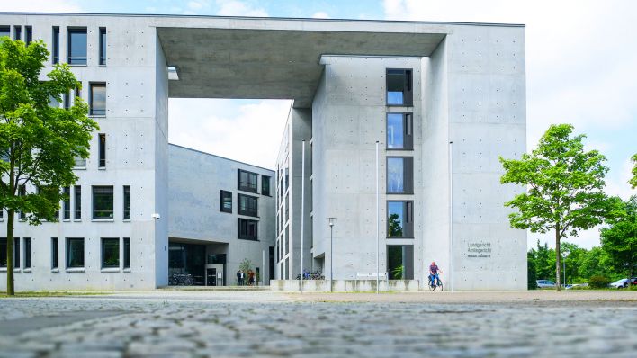 Das Gebäude des Landgerichtes und Amtsgerichtes in Frankfurt (Oder). (Quelle: dpa/P.Pleul)