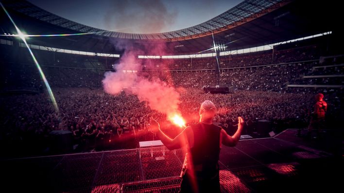 Die Band Rammstein tritt im Olympiastadion Berlin auf. (Quelle: dpa/Jens Koch)