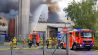 Brand in Verpackungswerk in Berlin-Marienfelde ausgebrochen (Quelle: BLP/Sappeck)