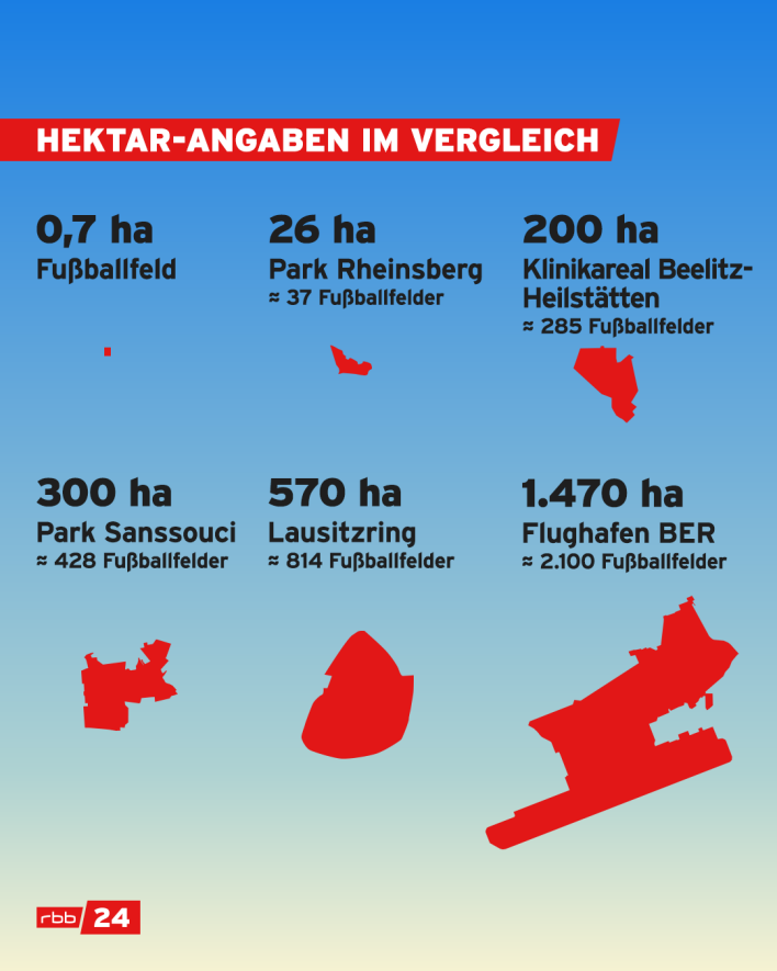 Hektar-Angaben im Vergleich in Berlin und Brandenburg (Quelle: rbb|24)