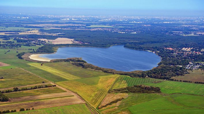 Luftaufnahme des Rangsdorfer Sees.(Quelle:dpa/S.Stache)