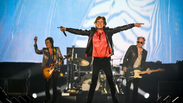 Mick Jagger, Ronnie Wood und Keith Richards von Rolling Stones (Quelle: dpa/Ali Lorestani)