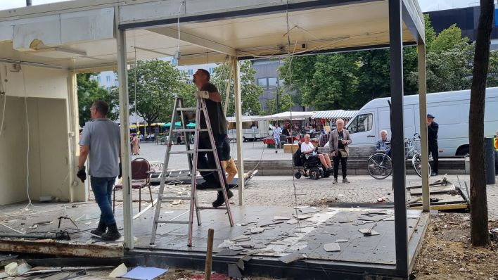 Das Cafe Leo am Leopoldplatz wird abgerissen, Bild: Hüseyin Ünlü