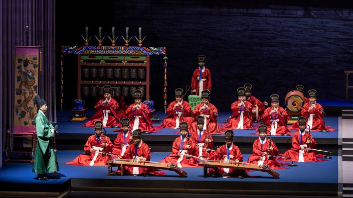 600 Jahre alte königliche Ahnenzeremonie, die das National Gugag Center Seoul präsentiert. (Quelle: National Gugak Center Seoul)