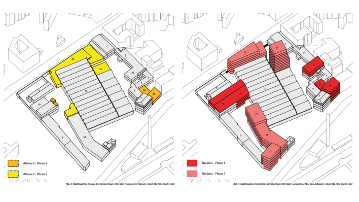Bebauungsplan der Uferhallen, Stand Mai 2022 (Bild: Architektenbüro Ortner & Ortner)