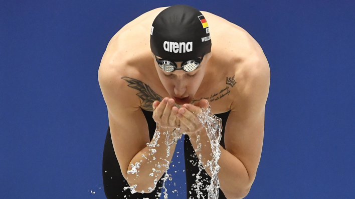 Florian Wellbrock beim Weltcup Schwimmen in Berlin