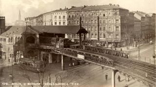 Archivbild:Hochbahnhof der Linie U1 der Berliner U-Bahn (um 1920 aufgenommen).(Quelle:dpa/akg-images)