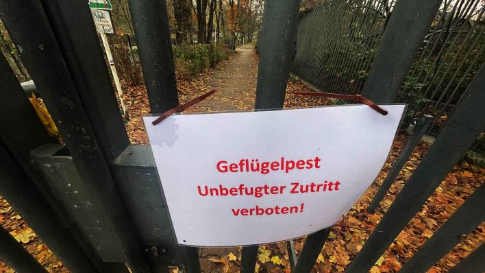 Das Schild hängt an einem Tor am Zoo Berlin. Auch in naher Zukunft wird der Zoo für Besucher geschlossen bleiben, da es immer noch keine 100prozentige Sicherheit gibt. (Foto: Paul Zinken/dpa)