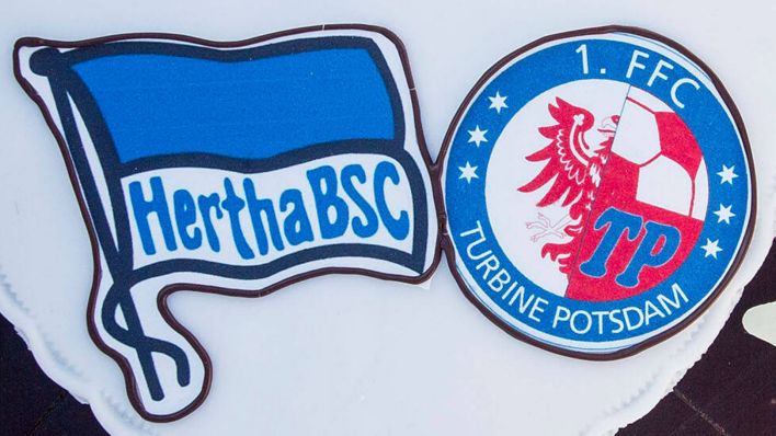 Logo Hertha BSC und Turbine Potsdam (Quelle: IMAGO / Jan Huebner)