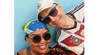 Sara Alves de Souza und Johannes Graner bei der WM in Katar. Quelle: Privat