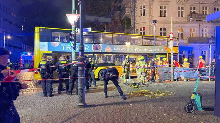 Unfall mit BVG-Bus, Kreuzberg (Quelle: rbb/Morris Pudwell)