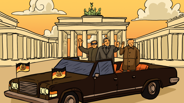 Adventskalender: Honeckers Staatslimousine parkt vor dem Brandenburger Tor (Quelle: Marcus Behrendt)