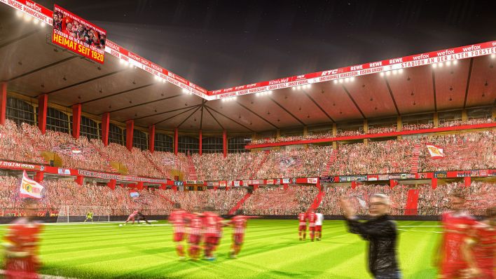 Das geplante neue Stadion An der Alten Försterei von innen (Quelle: 1. FC Union Berlin e.V.)