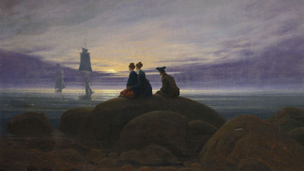 Caspar David Friedrich (1774-1840), Mondaufgang am Meer, 1822Öl auf Leinwand, 55 x 71 cmbpk . (QUelle: SMB / Jörg P. Anders)