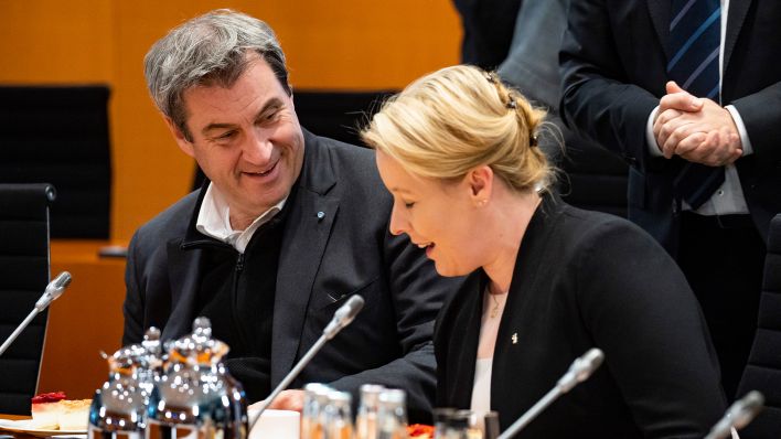 Archivbild: 02.11.2022, Franziska Giffey und Markus Söder in Berlin (Quelle: dpa/Emmanuele Contini)