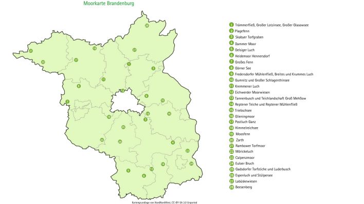 Moorkarte Brandenburg (Quelle: BUND Brandenburg)