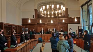 Der Prozessauftakt im Landgericht Berlin zu dem Mord an Maryam M..(Quelle:rbb/Ulf Morling)