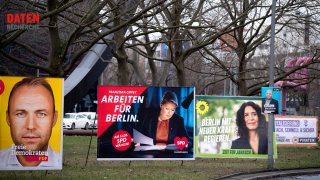 Sebastian Czaja, Franziska Giffey, Bettina Jarasch, Wahlplakate (Quelle: imago images)