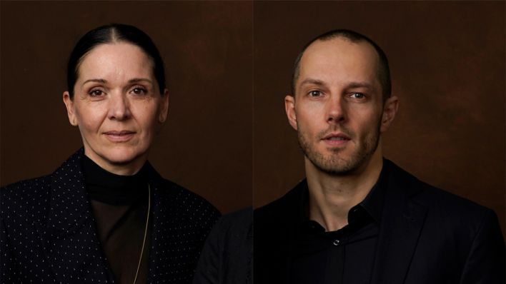 Bildteilung: Heike Merker und Markus Stemler posieren am 13.02.2023 für ein Porträt beim 95. Academy Awards Nominee Luncheon im Beverly Hilton Hotel. (Quelle: dpa-Bildfunk/Invision/Chris Pizzello)