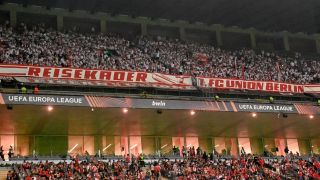 Fans von Union Berlin beim Auswärtsspiel im portugiesischen Braga (Bild: IMAGO/Matthias Koch)