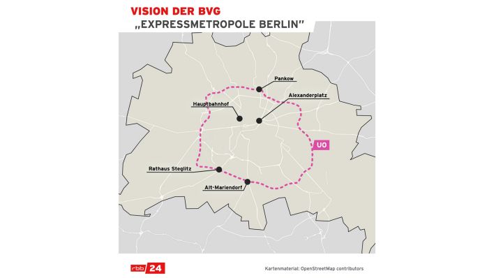 Grafik: Vision der BVG: Expressmetropole Berlin (Quelle: rbb)