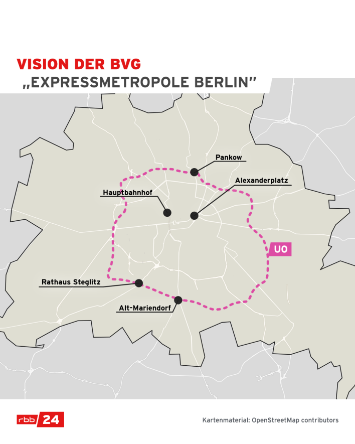 Grafik: Vision der BVG: Expressmetropole Berlin (Quelle: rbb)
