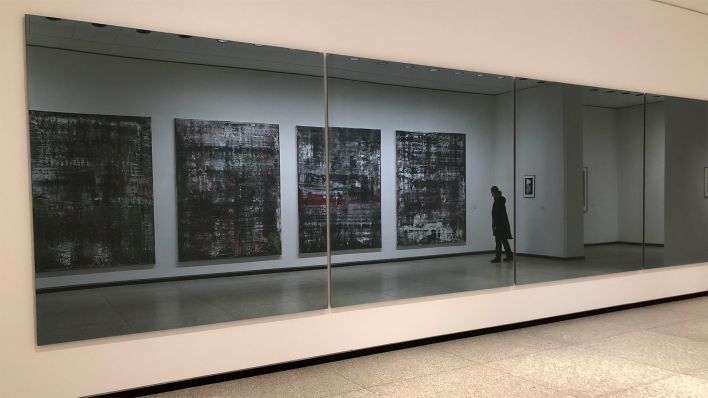 Gerhard Richter Ausstellung in der Neuen Nationalgalerie Berlin. (Quelle: rbb/M. Kaiser)
