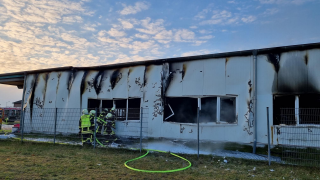 abgebrannte Fabrikhalle Spreenhagen